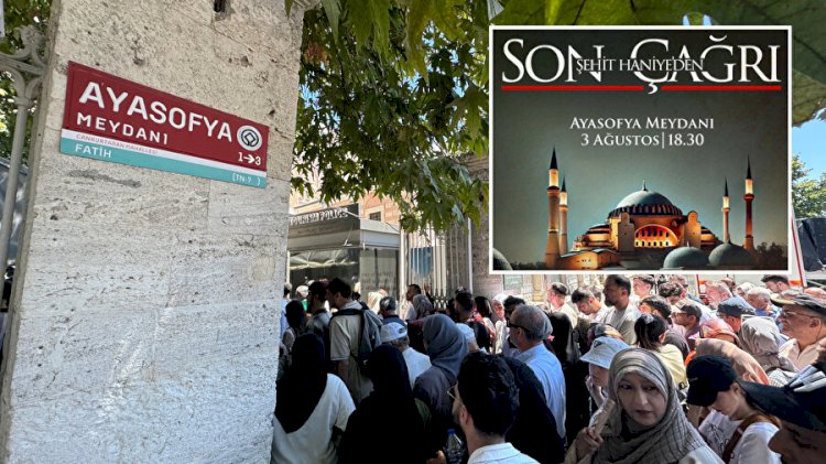 Ayasofya'da Filistin'e destek mitingi