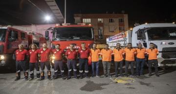 Mersin Büyükşehir Belediyesi ekipleri, sel bölgesine yardıma gitti