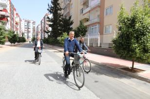 Başkan Tarhan’dan bisikletli denetime devam